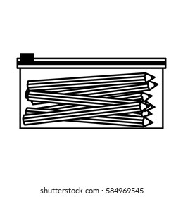 pencil case isolated icon