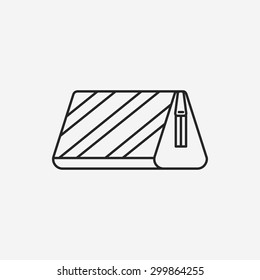 pencil case line icon