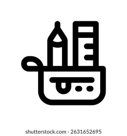 ícone de linha do lápis. Ícone de vetor limpo e minimalista para sites, aplicativos móveis, apresentações e logotipos. Totalmente dimensionável e personalizável para qualquer projeto.
