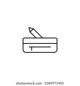 Pencil Case line icon design