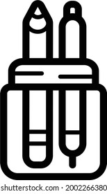 Icono de línea de mayúsculas y minúsculas - vector