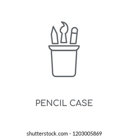 Pencil case linear icon. Pencil case concept stroke symbol design. Thin graphic elements vector illustration, outline pattern on a white background, eps 10.