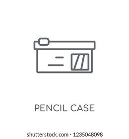 Pencil case linear icon. Modern outline Pencil case logo concept on white background from E-learning and education collection. Suitable for use on web apps, mobile apps and print media.
