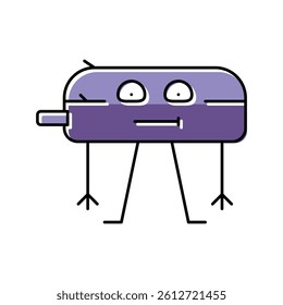 pencil case school character color icon vector. pencil case school character sign. isolated symbol illustration