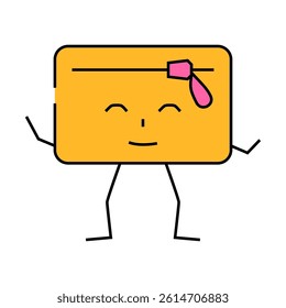 pencil case school character line icon vector. pencil case school character sign. isolated symbol illustration