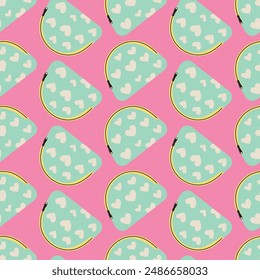 pencil case seamless pattern, back to school elements, Flat design style vector illustration