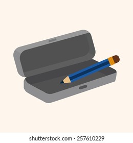 Pencil case theme elements