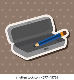 Pencil case theme elements