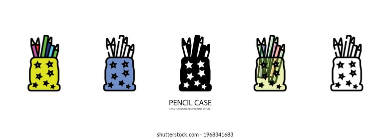 Pencil Case vctor type icon