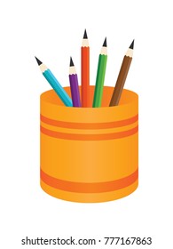 Pencil case vector