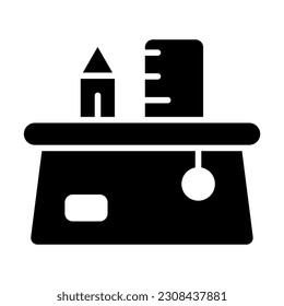 Pencil Case Vector Glyph Icon For Personal And Commercial Use.

