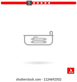 pencil case vector icon