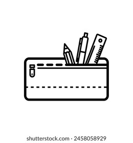  pencil case - vector icon	