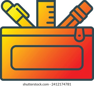 Pencil Case vector icon. Can be used for printing, mobile and web applications.