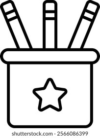 Pencil Case vector icon. Can be used for printing, mobile and web applications.