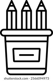 Pencil Case vector icon. Can be used for printing, mobile and web applications.