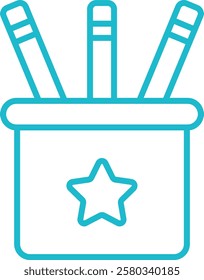 Pencil Case vector icon. Can be used for printing, mobile and web applications.
