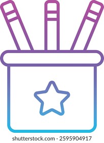 Pencil Case vector icon. Can be used for printing, mobile and web applications.