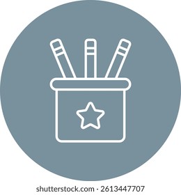 Pencil Case vector icon. Can be used for printing, mobile and web applications.