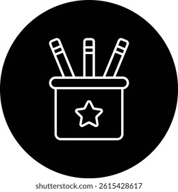Pencil Case vector icon. Can be used for printing, mobile and web applications.