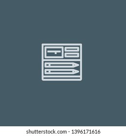 Pencil Case vector icon. Pencil Case concept stroke symbol design. Thin graphic elements vector illustration, outline pattern for your web site design, logo, UI. EPS 10.