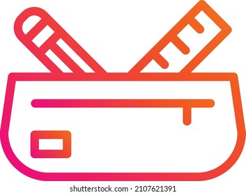 Pencil Case Vector Icon Design Illustration