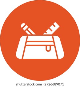 Ilustração do design do ícone do vetor da caixa do lápis