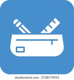 Ilustração do design do ícone do vetor da caixa do lápis