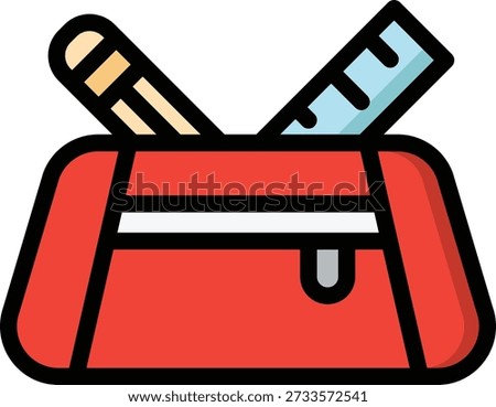 Pencil Case Vector Icon Design Illustration