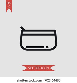 Pencil case vector icon illustration symbol