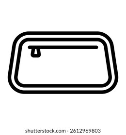 Pencil Case Vector Line Icon Design