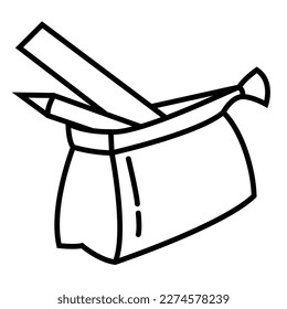 
Pencil Case Vector Outline Icon