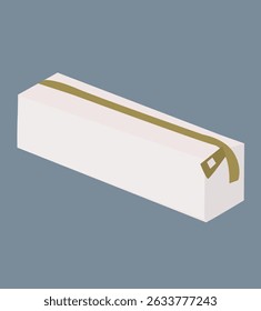 Pencil case white vector illustration