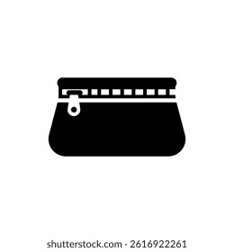 Pencil Case Zipped Black Icon School 1990s Fill