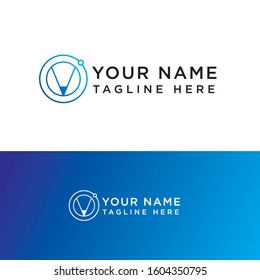 pencil centered logo circle, this is a simple and clean logo
