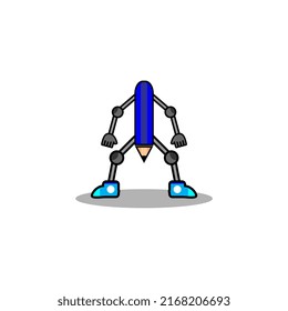 pencil character mascot vector illustration, perfect for icons, posters, advertisements, templates, logos, mascots, etc