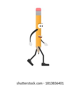 Lápiz. Lápiz de caracteres, ilustración vectorial