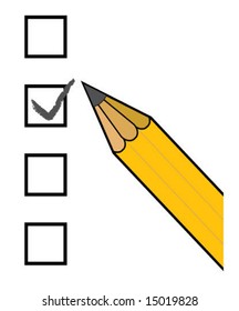 Pencil Check Marks
