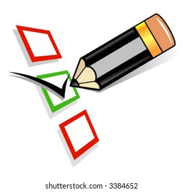 pencil checking blank checkboxes