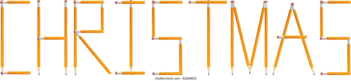 Pencil Christmas Vector