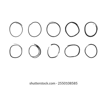 Stift Kreis Design Element Set
