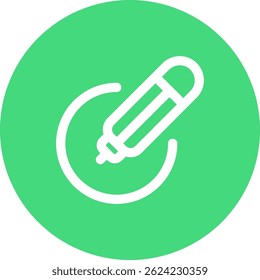 Bleistift Kreis Linie Vektor Symbol Design
