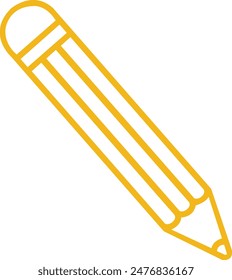 Bleistift-Clip-Kunst-Design auf schlichtem, weißem, durchsichtigem, isoliertem Hintergrund für Karte, Hemd, Kapuzenpullover, Sweatshirt, Bekleidung, Tag, Becher, Icon, Poster oder Abzeichen