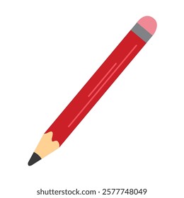 Pencil clip art, clip art pencil, pensil writing clip art, red pencil vector ilustration, pencil vector art, isolated on white background