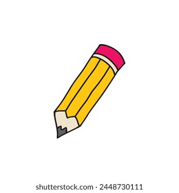 Pencil clipart, pencil icon, crayon illustration, school graphics