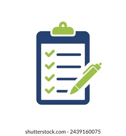 Icono de lápiz y portapapeles Vector Plantilla Ilustración Diseño