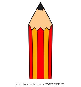pencil close up view illustration hand drawn isolated vector