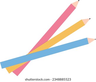 Pencil Color Art Supply Vector Illustration