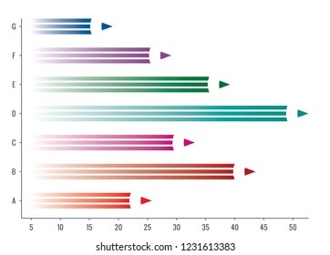 pencil color bar graph vector