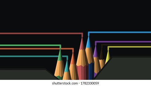 pencil color design abstract background